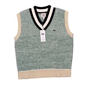 NWT LACOSTE  LIVE L!VE CRICKET TENNIS SWEATER VEST SIZE MEDIUM
